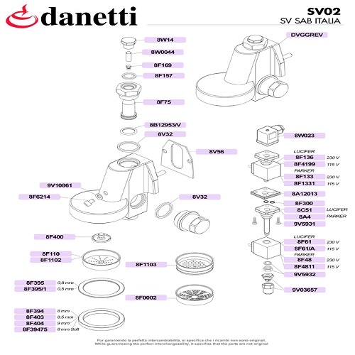 SV SAB ITALIA - FEJ, SOLENOID SZELEP